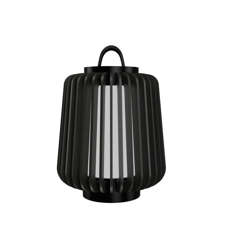 Stecche Di Legno Desk Table Lamp, Charcoal, 9.06" H x 7.87"W x 7.87" D