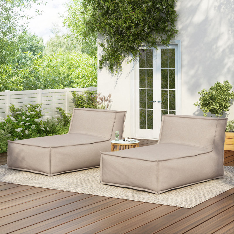 Méridienne à billes Ramona, ensemble de 2, Beige