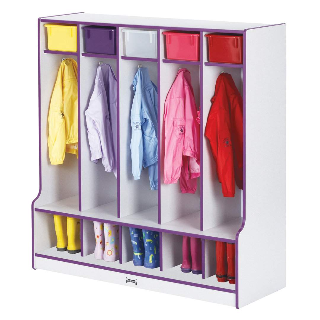 Rainbow Accents® 5 Section Coat Locker with Step Jonti-Craft 