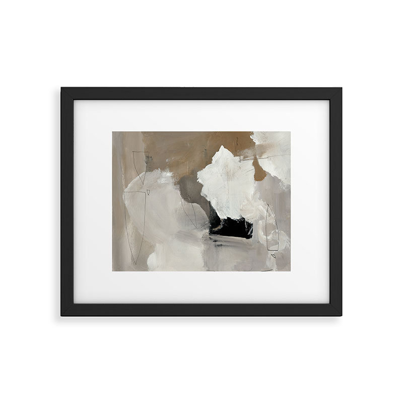 «Dolomite» encadré sur papier par Dan Hobday, H 13 po x l 19 po, Cadre noir