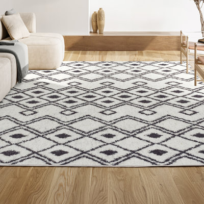 Tapis blanc / gris Caimari