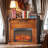 Compact Electric Fireplace Insert with Log Set, Realistic Flame & Overheat Protection-114137894