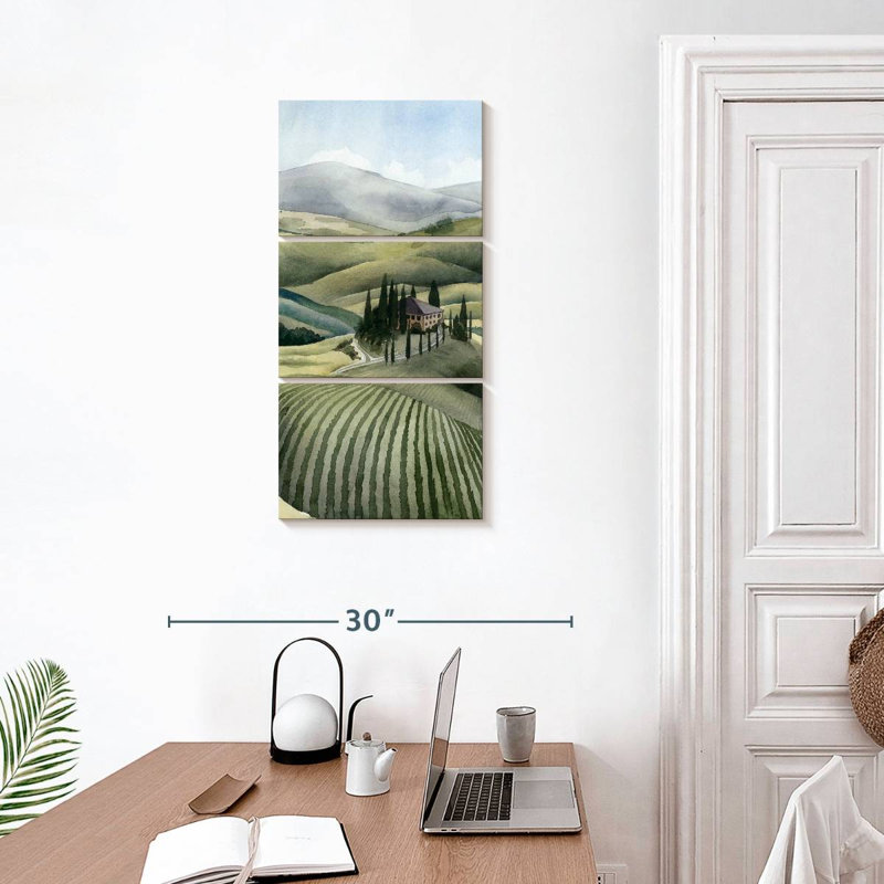 Aquarelle Toscane III, H 32 po x l 15 po