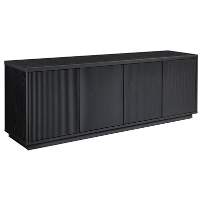 Hanson Rectangular Fluted TV Stand for TV's up to 75" in Black Grain