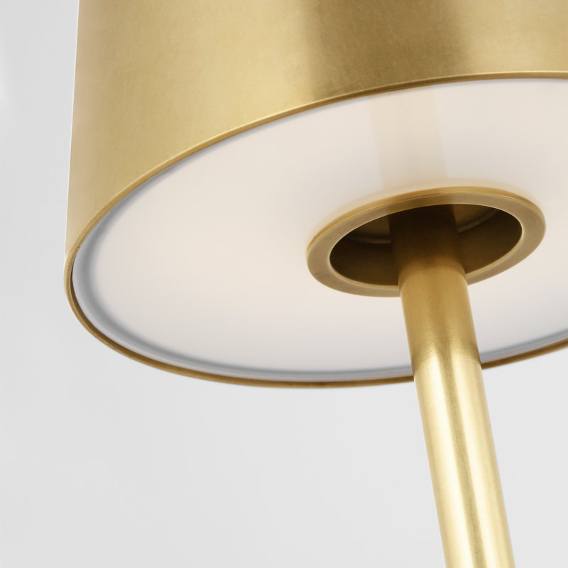 Nevis Short Accent Rechargeable Table Lamp, Gold