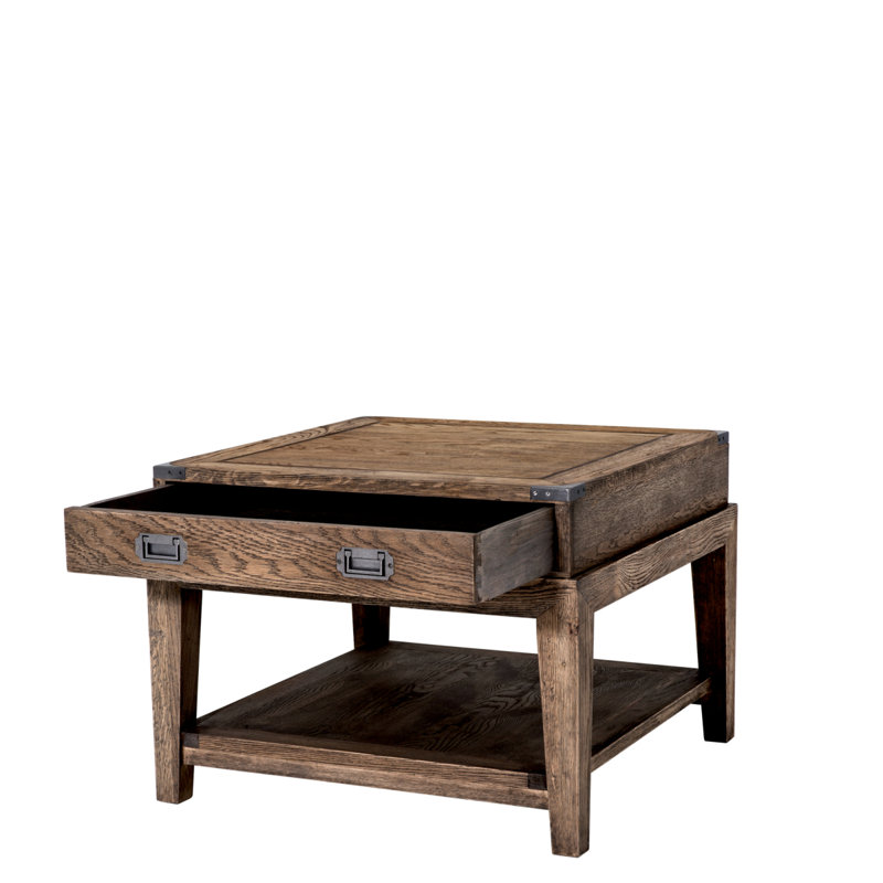 Table de bout Brompton, Chêne fumé / noir