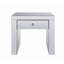 Table de bout en miroir, table de chevet carrée pour chambre à coucher, salon