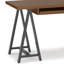 Bureau industriel en bois de noyer massif et en métal Sawhorse-861693161