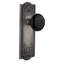 Meadows Plate with Black Porcelain Door Knob-620445563