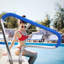 Swimming Pool Stair Handrail 39" x 32" Stainless Steel Rustproof Pool Ladder Rail with Ergonomic Grip for Inground Pool Safety