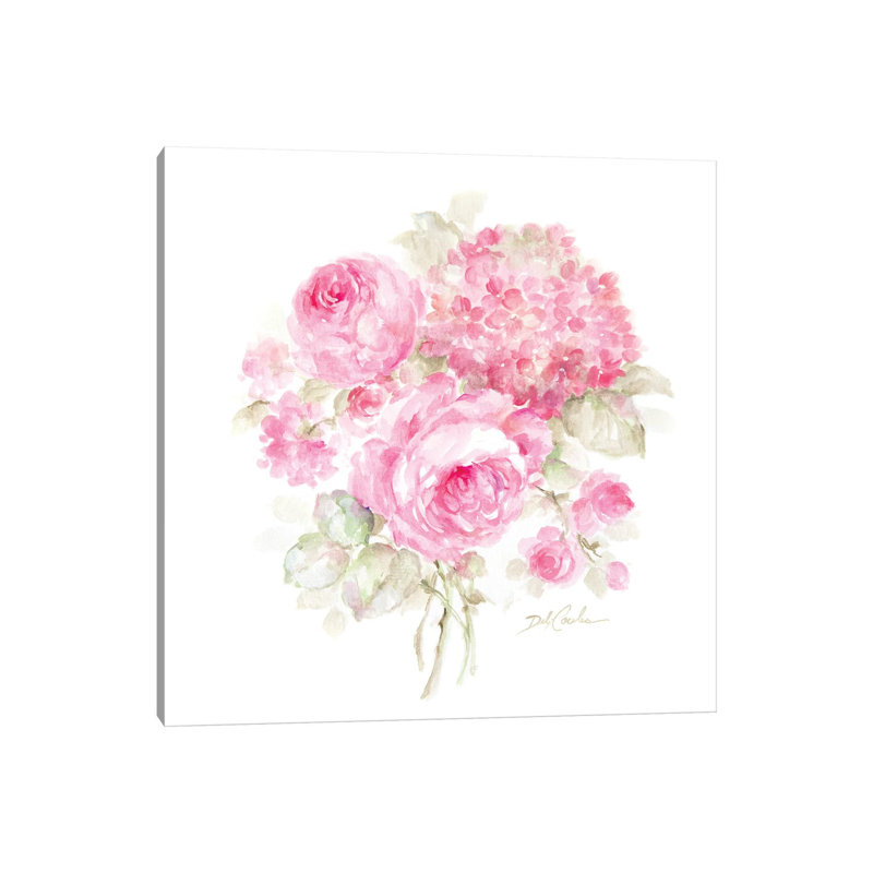 Roses And Hydrangeas II by Debi Coules - Wrapped Canvas Gallery-Wrapped Canvas Giclée, 66.04 cm H x 66.04 cm W x 1.91 cm D