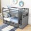Edeltrudis Twin over Full/Twin Standard Bunk Bed with 3 Drawers-121400627