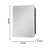 24×30 Inch Silver Metal Framed Bathroom Mirror Cabinet, Wall Mount & Recessed Dual Use Medicine Cabinet
