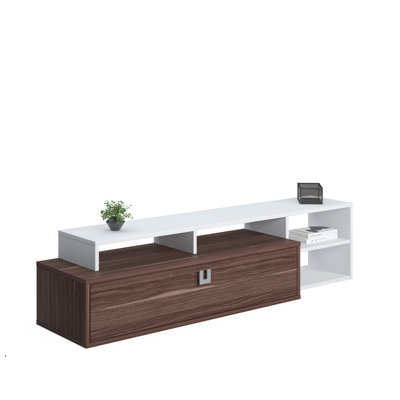 Optimo TV Stand Cabinet, Wooden TV Unit with 4 Shelves, 210 x 40 x 38 cm TV Table for TVs