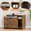 Wooden Cat Litter Box Enclosure with Top Opening and Storage-1334346494