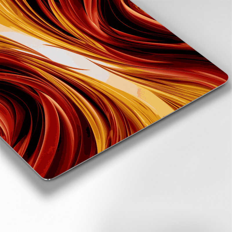 Gradient abstrait 2, art mural en métal brun, H 32 po x l 32 po