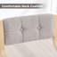 Chaise pliante au design élégant avec structure en bois massif et dossier et siège rembourrés capitonnés-774085112
