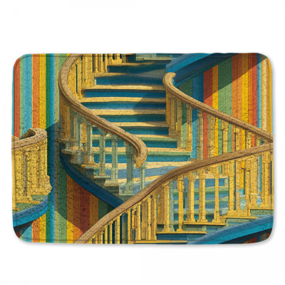 Tapis de bain courbé