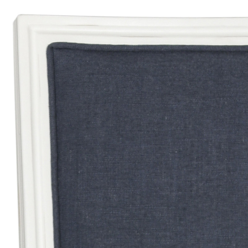 Moneta 19.8'' H Linen Upholstered Side Chair, Navy