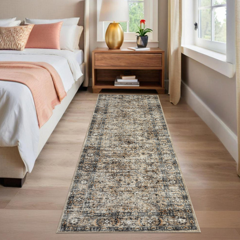 Abstract Area Rug, Rectangle 160 x 230 cm, Brown
