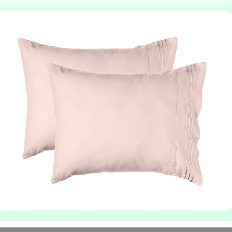 Luxury Soft 1500 Thread Count Microfiber Sheet Set - Wrinkle Resistant with Side Storage Pockets - Dusty Rose Bedding Collection