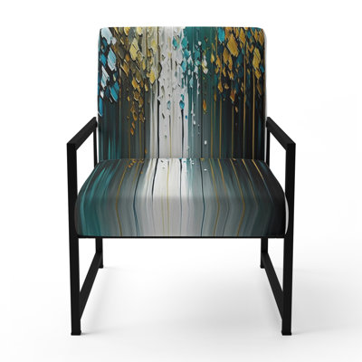 Das - Fauteuil rembourré à motif géométrique abstrait