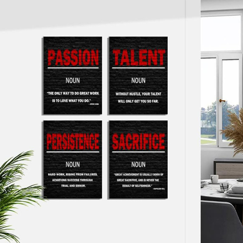 4 Piece Wrapped Canvas Wall Art