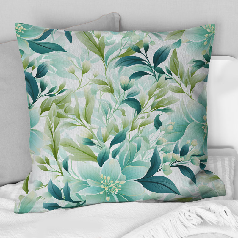 Coussin Oceanic Foliage, H 18 po x l 18 po