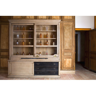 Bibliothèque en bois massif Horloger H 90,6 "x l 85"