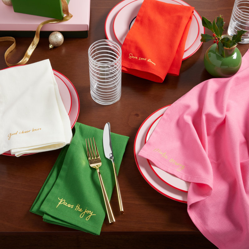 Loop And Dot 100% Cotton Square Napkins