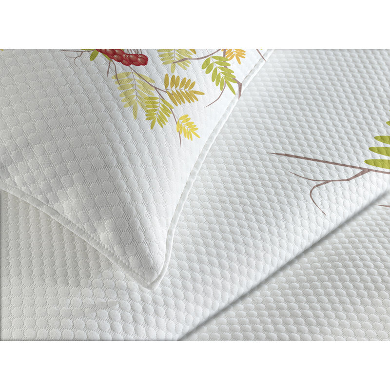 Ambesonne Rowan Bedspread Set Colorful Vivid Fall Tree Multicolor, King Bedspread + 2 Standard Shams