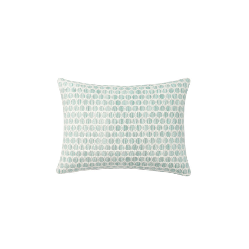 Marine Blue Sailor Dots Indoor Outdoor Pillow Cover 14x20, Pure Green, Square 20", Pillow Cover Only - No Insert