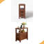Table de bout avec station de charge, tables d'appoint avec ports et prises USB, table d'appoint avec 2 tiroirs, petite table de chevet en bois-1049264894
