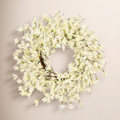 24" Handcrafted Forsythia Wreath