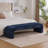 Chenille Upholstered Armless Bed Bench-1976968079