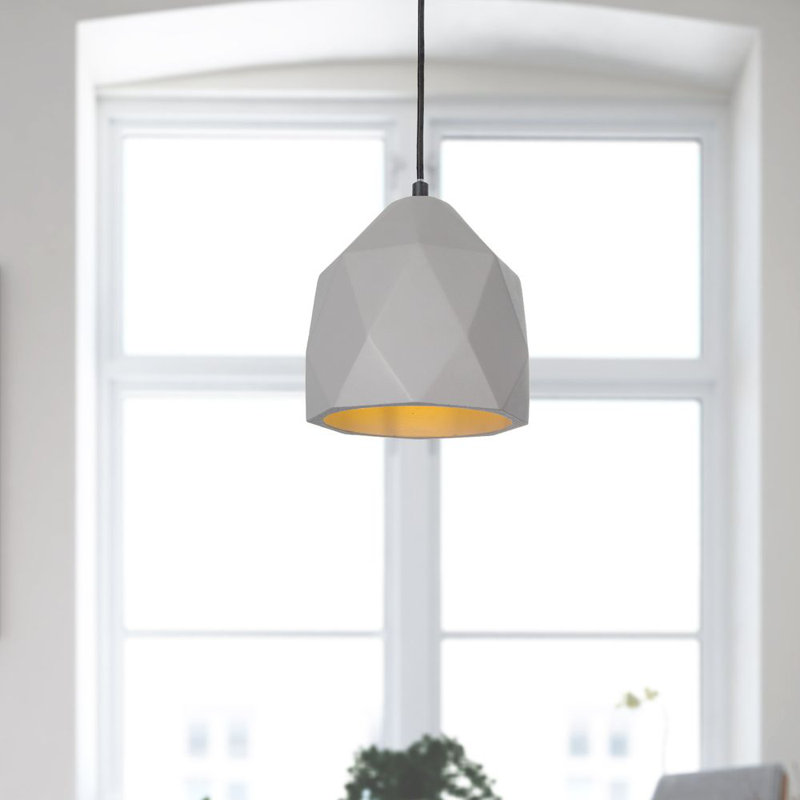 Amay 1 - Light Bell Pendant, Grey, Black
