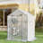Walk-In Greenhouse with double Roll-Up Zippered Doors, 3 Tiers and 12 Shelves
