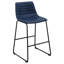 Ensemble de 2 chaises de comptoir rembourrées en similicuir Torince