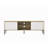 Burke 70"W White And Oak 2-Door Tv Stand