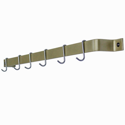 Handcrafted Easy Mount Wall Rack with 6 Hooks