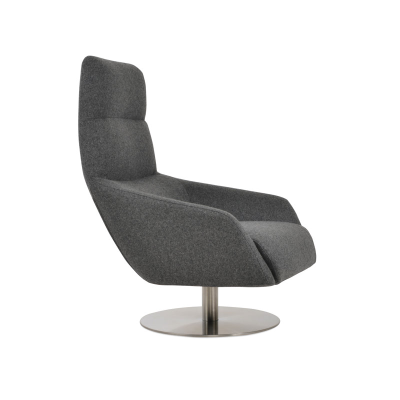 Fauteuil BRC, Laine gris foncé
