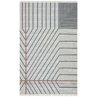 Tapis d'entrée de qualité supérieure, 31,5 po x 118,1 po, 100% coton, sans velours, tissage à plat, 2,6 lb / pi² | Facile à nettoyer avec l'aspirateur et le détachant | Parfait pour les vestibules élégants et les espaces de vie, design durable et élégant
