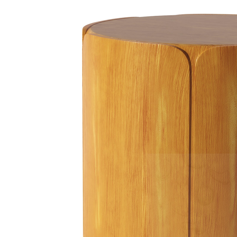Table ronde ronde en bois, Naturel