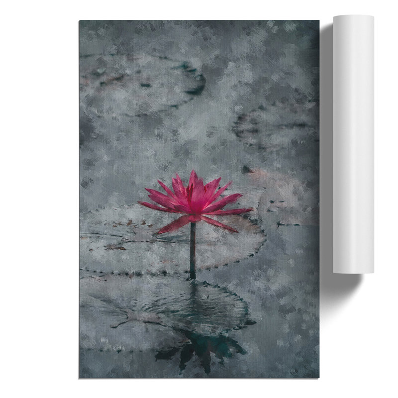 A Sacred Lotus Flower Painting - Frameless Print, 30cm H x 21cm W x 0.1cm D