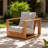 Outdoor Eucalyptus Single Chair With Cushions