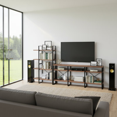 Open Shelving Entertainment Center for TVs up to 70"