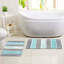 Ensemble de 2 tapis de bain à rayures antidérapants 100% coton Cervantes-553813582-612527089