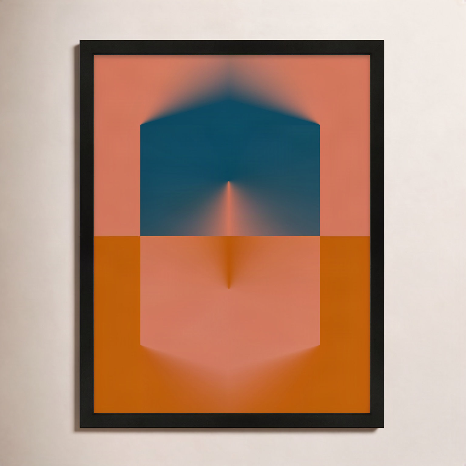 Capsule Collection 1 Painting, Black Framed, 25" H x 20" W x 1.25" D