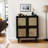 4-Doors Rattan Mesh Storage Cabinet-1215822707
