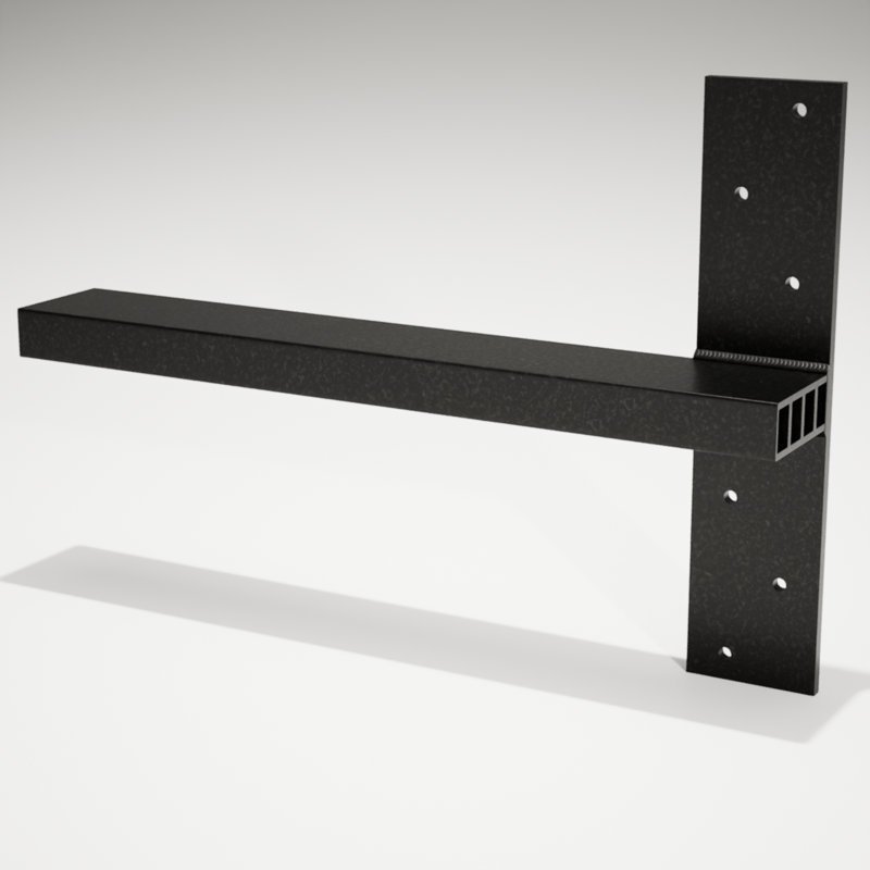 20 po x 2,5 po x 1 po - Support de meuble-lavabo flottant Free Original  , H 1 po x l 2,5 po x P 20 po